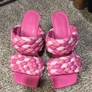 Marc Fisher Pink Braided Women's Sandals